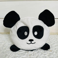 Reversible panda plush