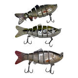 3pk Multi jointed slow sinking hard lure / 3.9” / 0.6oz / 18g