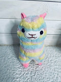 Rainbow alpaca plush